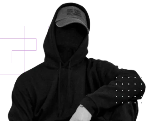 Unknow Programmer wearing a hoodie